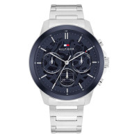 Tommy Hilfiger 1710684 Ανδρικό Ρολόι Χρονογράφος Ασημί Μπρασελέ 44mm